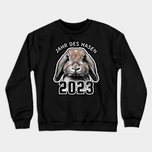 YEAR OF THE RABBIT in German, 2023 Crewneck Sweatshirt